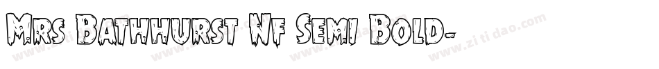 Mrs Bathhurst Nf Semi Bold字体转换
